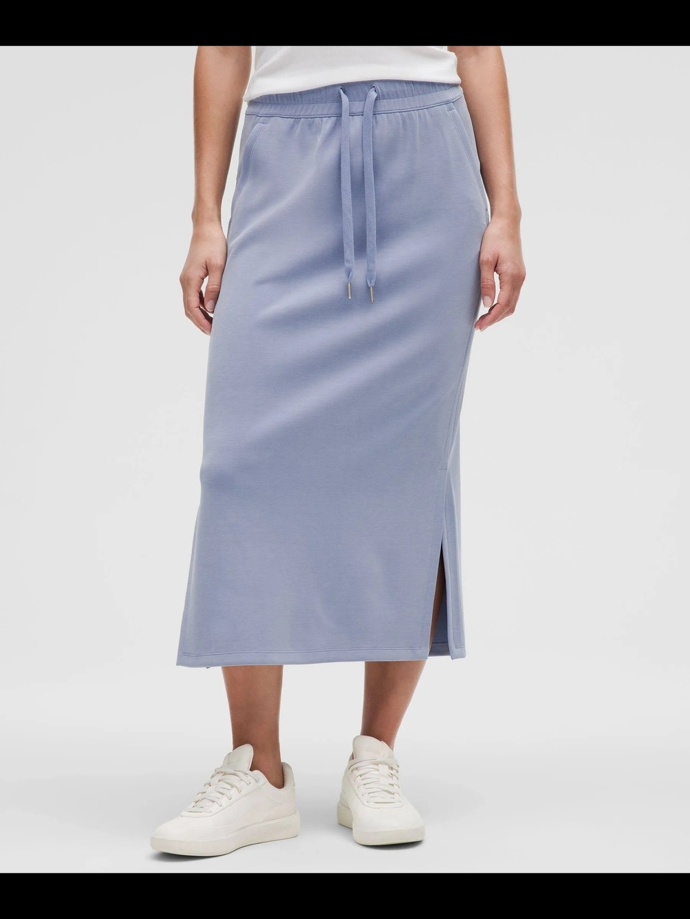 Lululemon Drawstring Midi Skirt in Light Blue